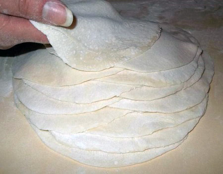 Традиционное тесто на хинкали