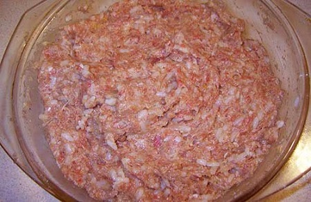 Рецепт фарша из говядины и свинины с молоком