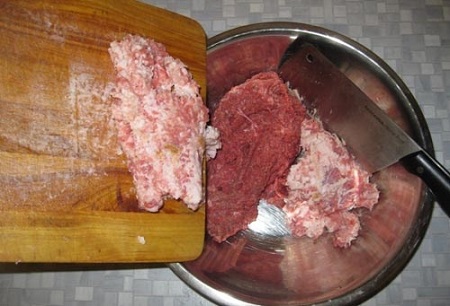 Рецепт фарша из свинины и говядины